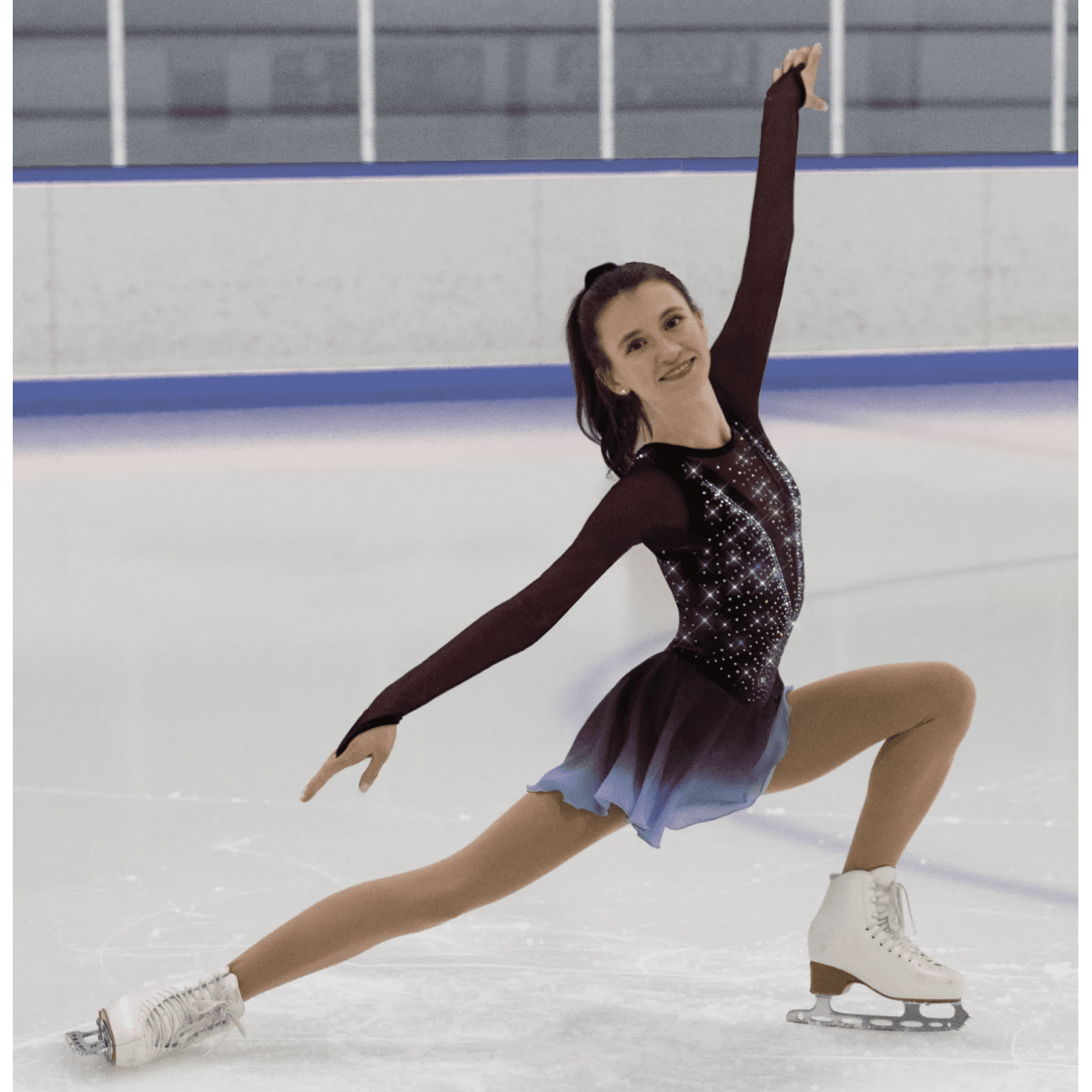 533 Freeze Dress – Wine Freeze - Tinas Figure Skating Shop