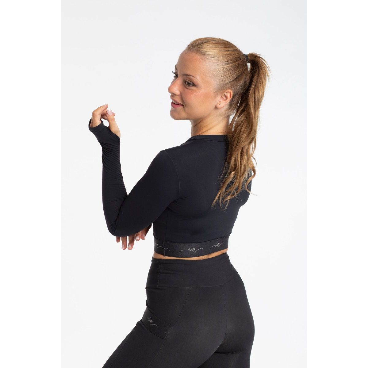 Atenea Crop Topp Svart