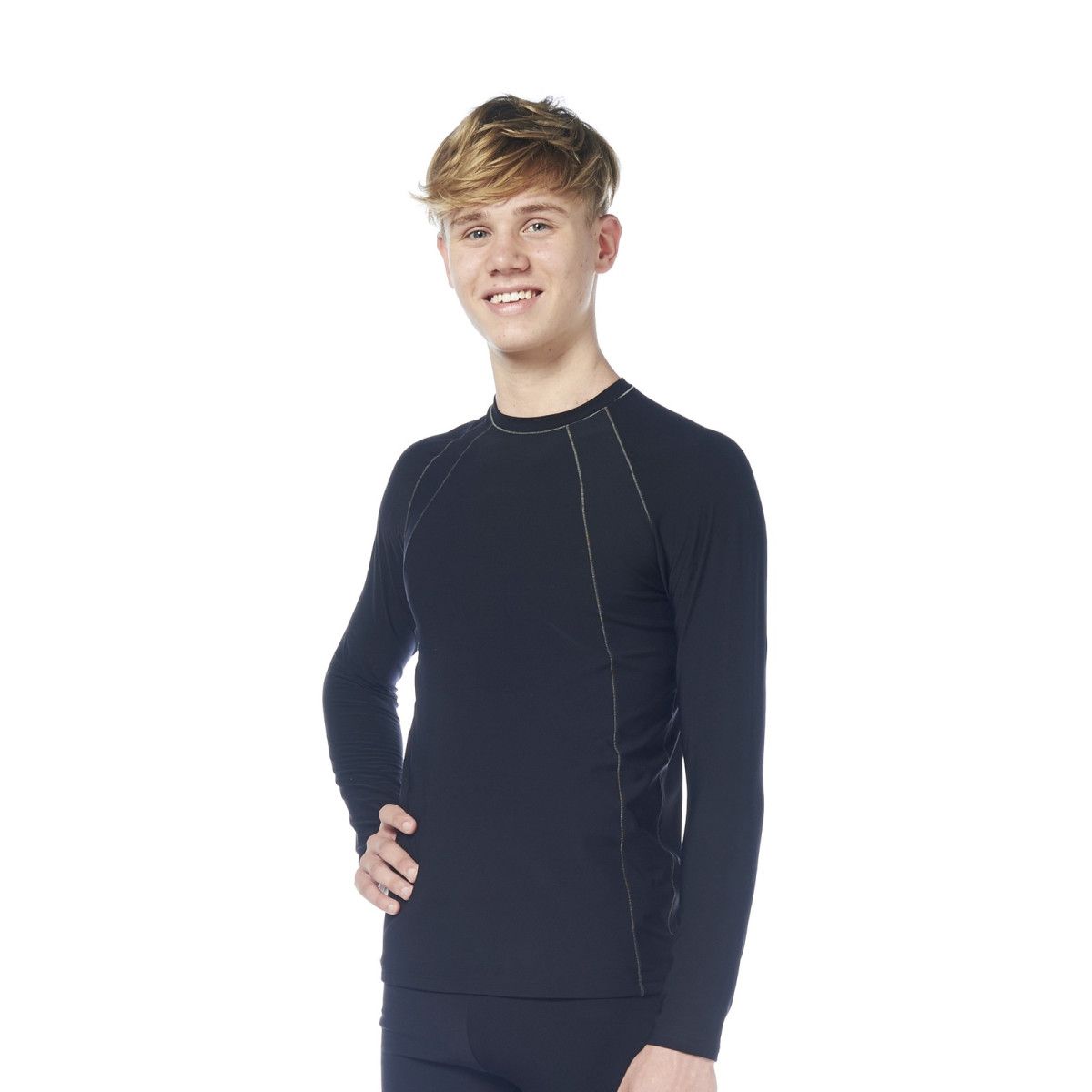 Långärmad T-Shirt i microfiber - Svart