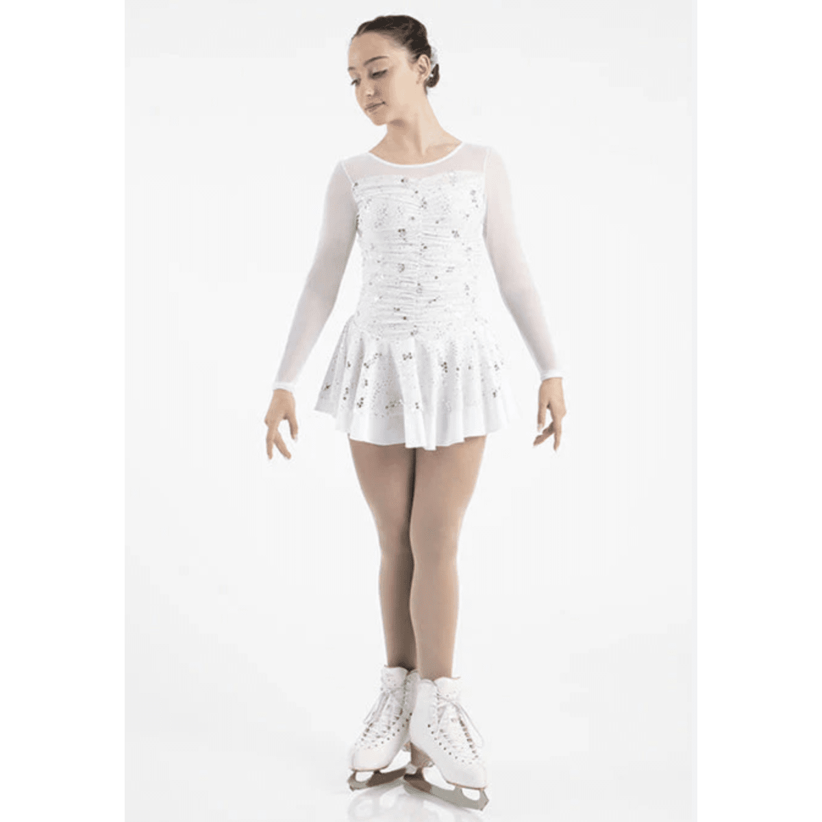 Vit mönstrad Mesh dräkt