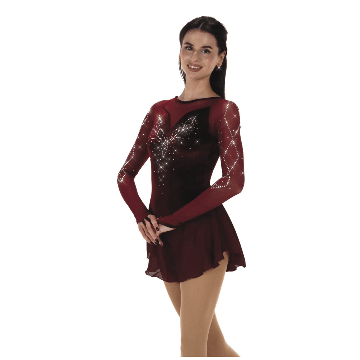 Diamondescent Dress – Wine