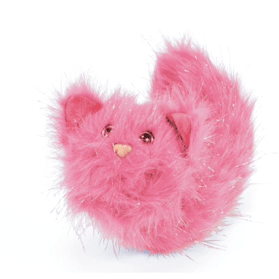 1392 Pastel Fluffy Kitty Critter Tail Covers - Pink Sparkle - Tinas Figure Skating Shop