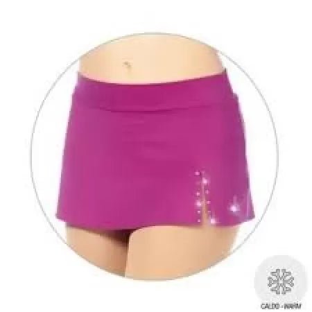 304 Sagester Kjol m Swarovski Ceriserosa - Tinas Figure Skating Shop