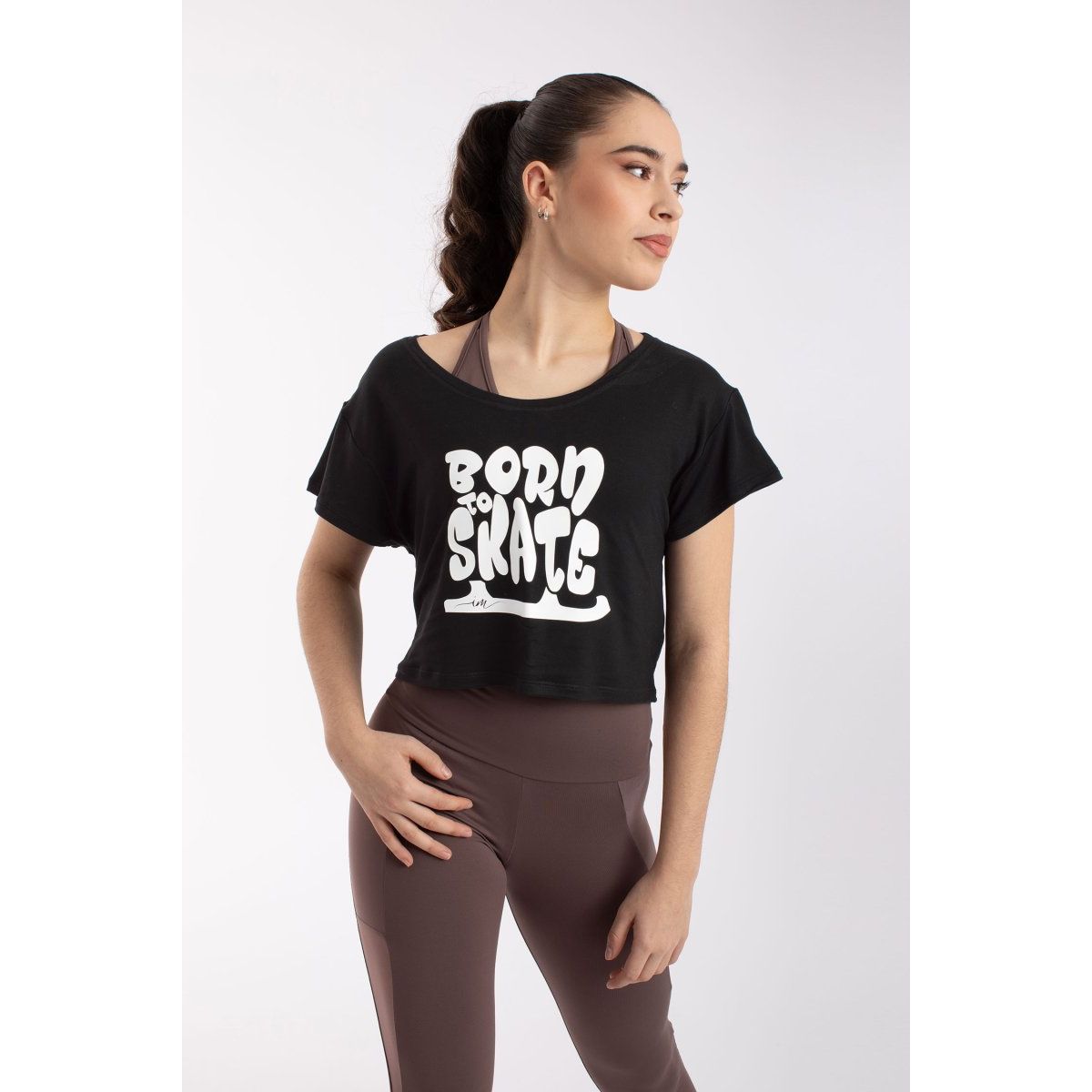 Davinia Svart Crop Topp