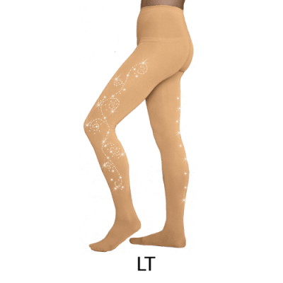 8830 Crystal Swirl kristallstrumpbyxa med fot - Tinas Figure Skating Shop