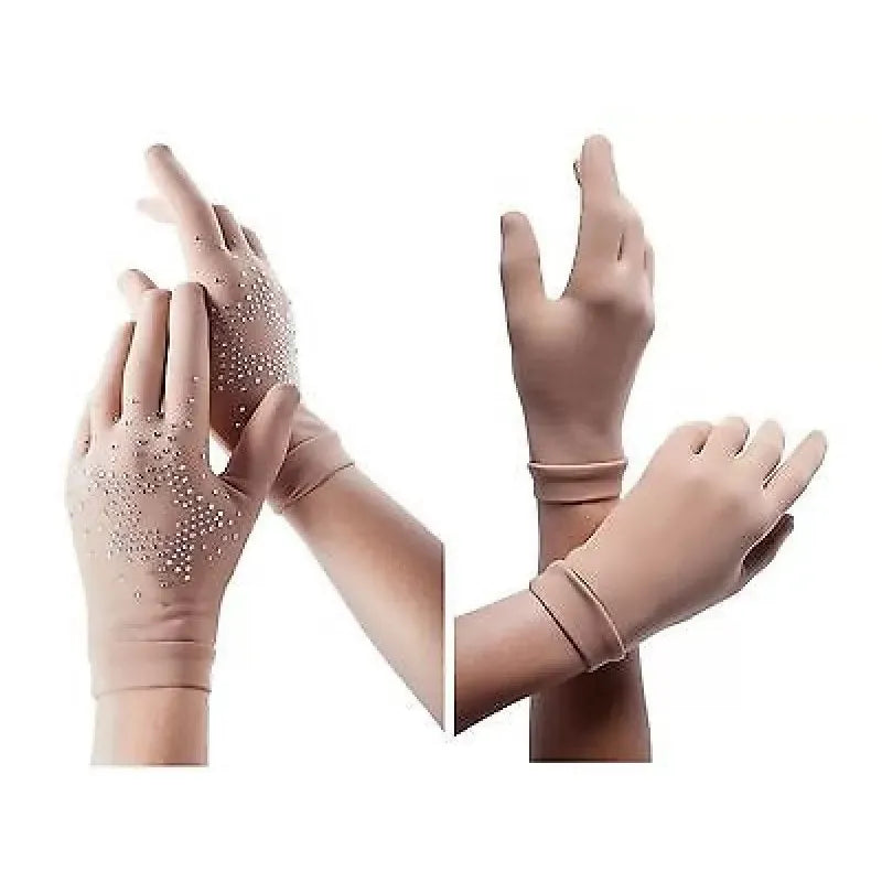 9018 Fleecefodrade handskar med kristaller - Tinas Figure Skating Shop