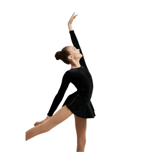 Black GlitterDress - Tinas Figure Skating Shop