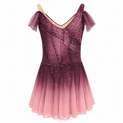 Fairy Plum Dress - Tinas Figure Skating Shop