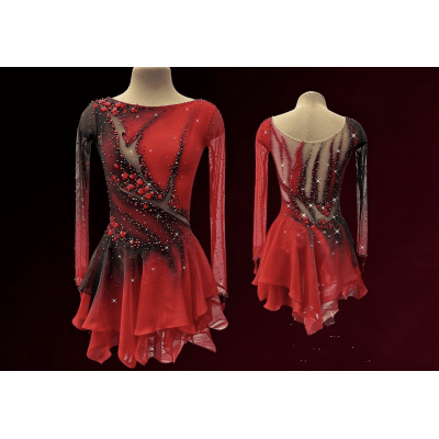 Ice Fairy Fire Dress - Tinas Figure Skating Shop
