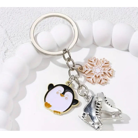 Nyckelring och väskhänge Pingvin Skate