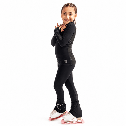 LIGHT THERMAL base leggins black Heart logo - Tinas Figure Skating Shop