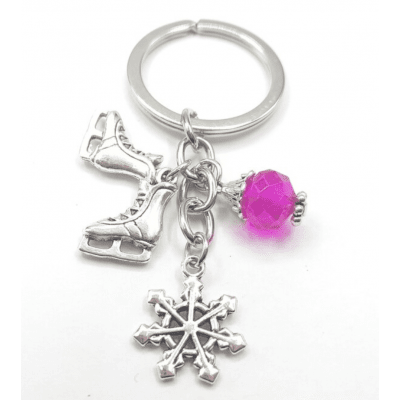 Snow Flake Ice Skate Nyckelring