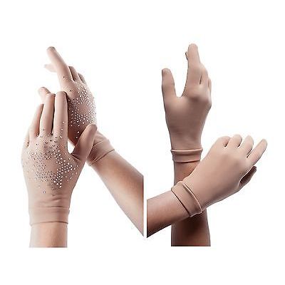 Fleecefodrade handskar med kristaller