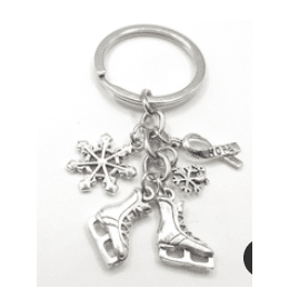Snow Flake Ice Skate Nyckelring - Tinas Figure Skating Shop