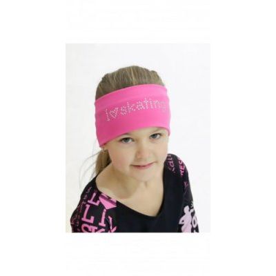 I LOVE SKATING HEADBAND Rosa